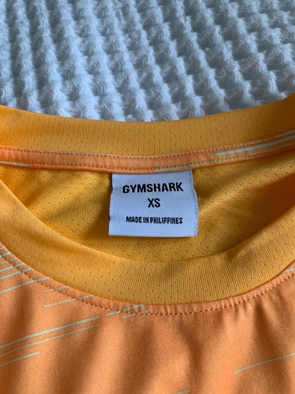 Gymshark Orange and Yellow Performance Long Sleeve Tee Size Extra Small - Picture 6 of 7